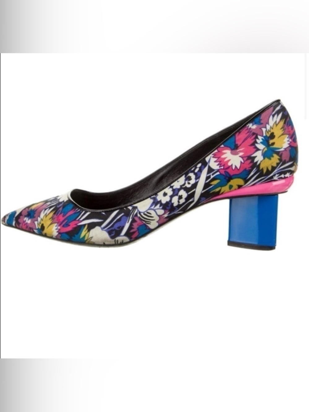 Nicholas Kirkwood Floral  Block Heel Pumps size 10